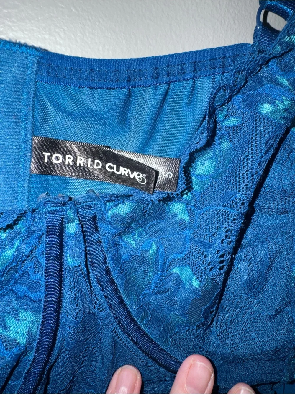 Torrid Size 5 Blue Lace & Chiffon Babydoll Lingerie